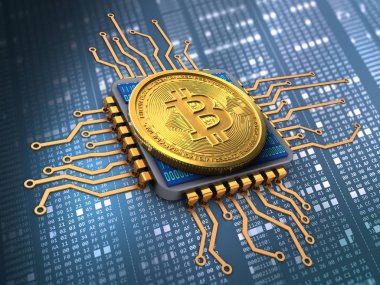 bitcoin arka plan üzerinde gösterimi 