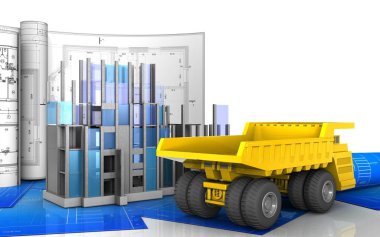 illüstrasyon inşaat ilerleme