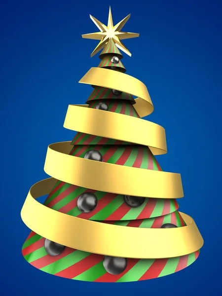 Ilustração da árvore de Natal — Fotografia de Stock