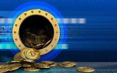  bitcoin arka plan üzerinde gösterimi