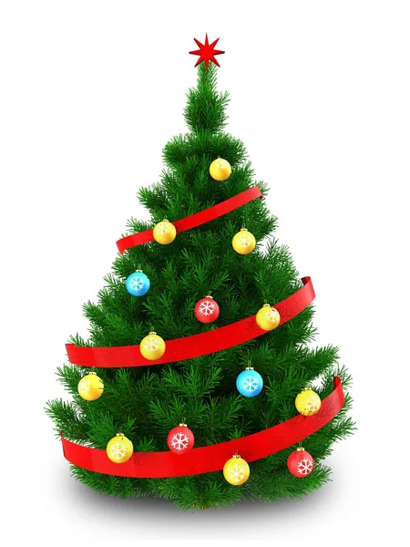 Christmas tree over  background — Stock Photo, Image