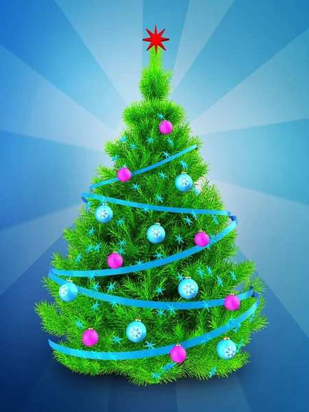Weihnachtsbaum über Hintergrund — Stockfoto