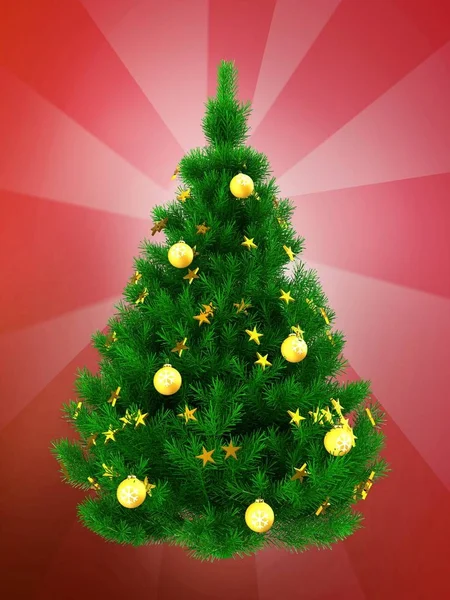 Árvore de Natal sobre fundo — Fotografia de Stock