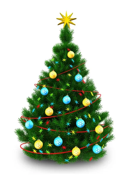 Weihnachtsbaum über Hintergrund — Stockfoto