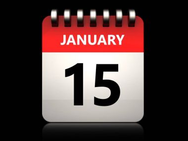 15 Ocak takvim gösteren resim 