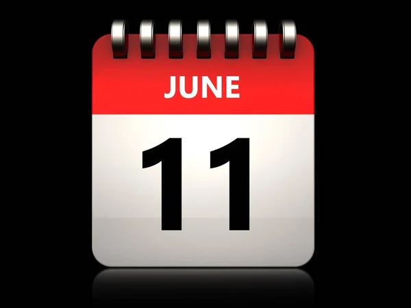 Obrázek 11 června kalendáře — Stock fotografie