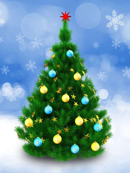 圣诞树的背景 — 图库照片