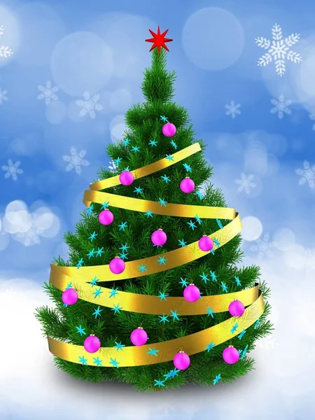 Christmas tree over  background — Stock Photo, Image