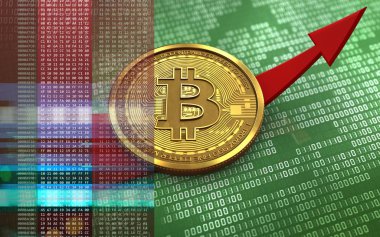  bitcoin arka plan üzerinde gösterimi