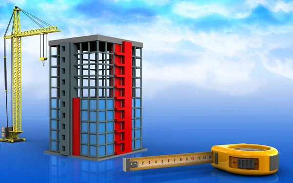 Illustration of building construction — Stock Photo, Image