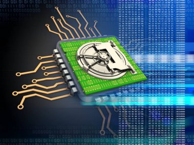  Elektronik mikroişlemci çizimi 