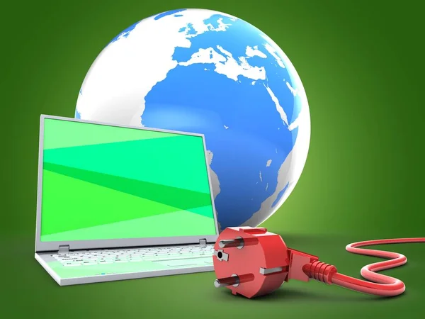 Illustration of   illustration of laptop — Stock Photo, Image