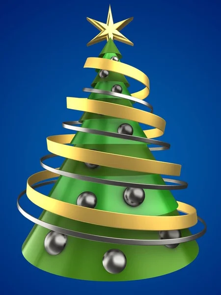 Ilustrace vánočního stromu — Stock fotografie