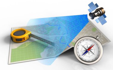  harita kağıt çizimde