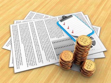  belgeleri arka plan üzerinde gösterimi