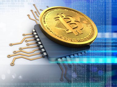 bitcoin arka plan üzerinde gösterimi