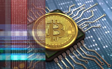 bitcoin arka plan üzerinde gösterimi