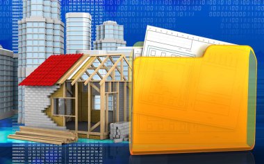 çerçeve ev çizimi