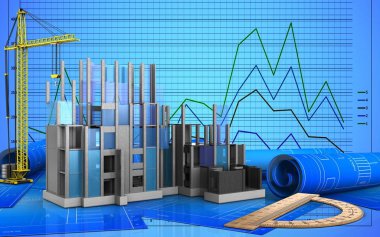  illüstrasyon inşaat ilerleme
