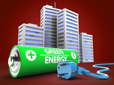  arka plan üzerinde pil gösterimi