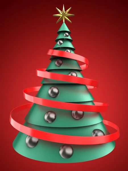 Ilustración de árbol de Navidad —  Fotos de Stock