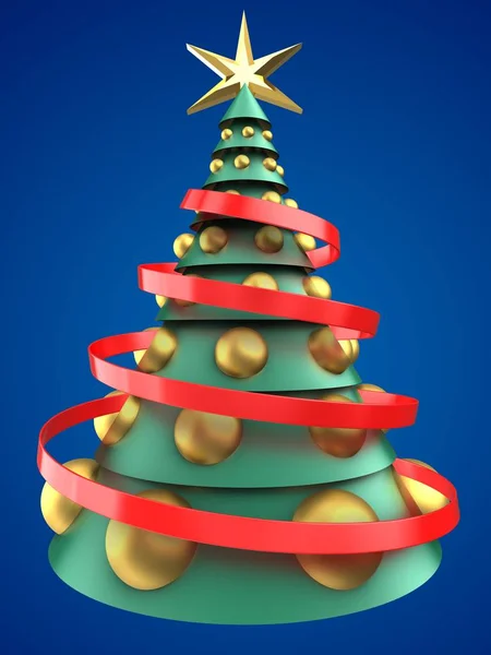 Ilustración de árbol de Navidad — Foto de Stock