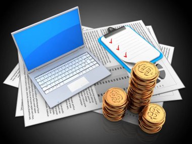  belgeleri arka plan üzerinde gösterimi