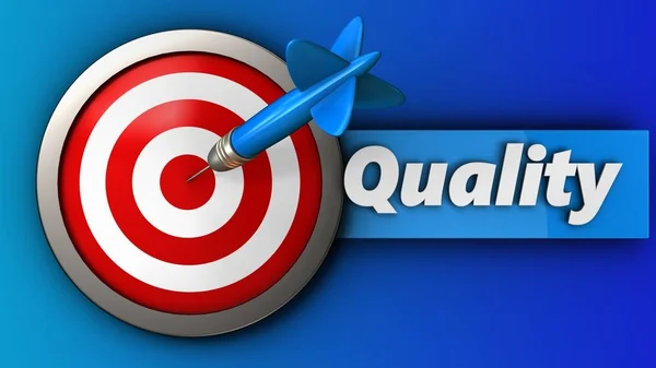 Illustration of target with quality — Stock Photo, Image