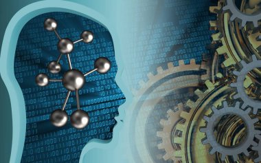  molekül arka plan üzerinde gösterimi