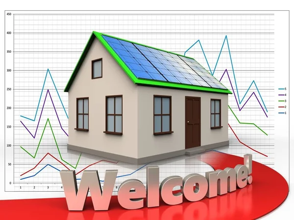  ev arka plan üzerinde gösterimi