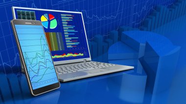 bilgisayar arka plan üzerinde gösterimi