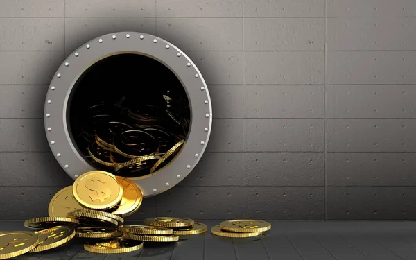 Illustration of dollar coins — Stock Photo, Image