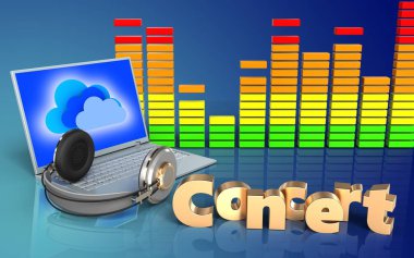 dizüstü bilgisayar arka plan üzerinde gösterimi 