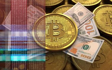  bitcoin arka plan üzerinde gösterimi 