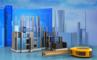 illüstrasyon inşaat ilerleme