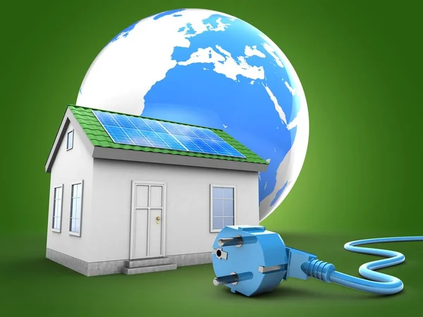 Illustration of green house — Stock Photo, Image
