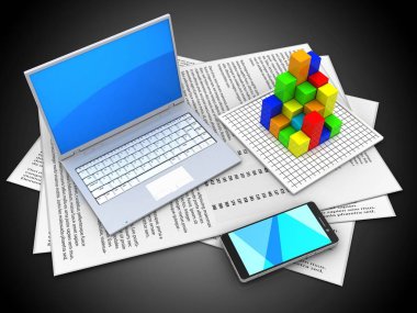  Kağıtları bilgisayarın çizimi