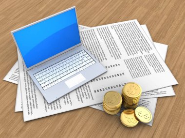  Kağıtları bilgisayarın çizimi