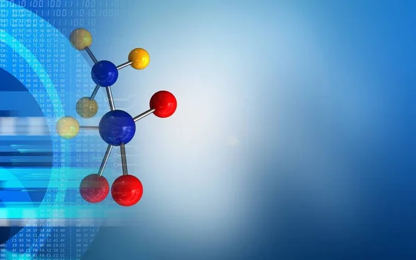 Illustration of molecule over  background — Stock Photo, Image