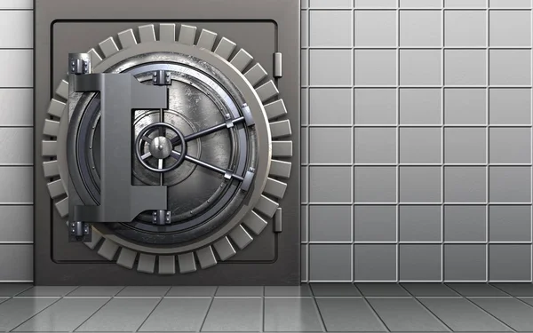 illustration of metal safe