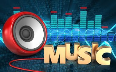  hoparlör arka plan üzerinde gösterimi 