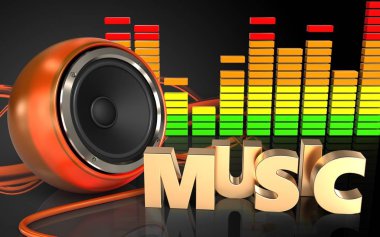 Turuncu hoparlör çizimi