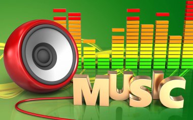  hoparlör arka plan üzerinde gösterimi 