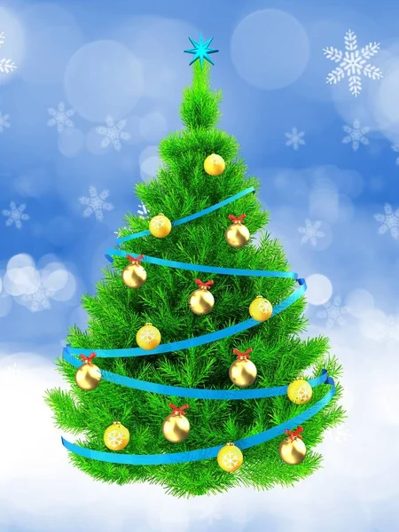 Illustration of Christmas tree — Stock Photo, Image