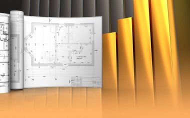 illüstrasyon çizimleri altın grafikler üzerinde ile