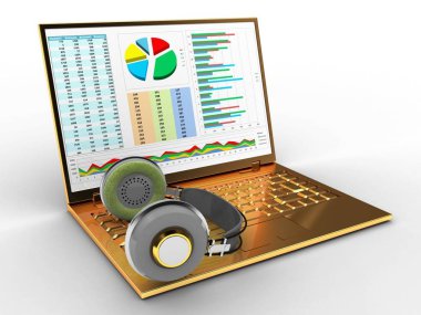 Altın bilgisayar çizimi