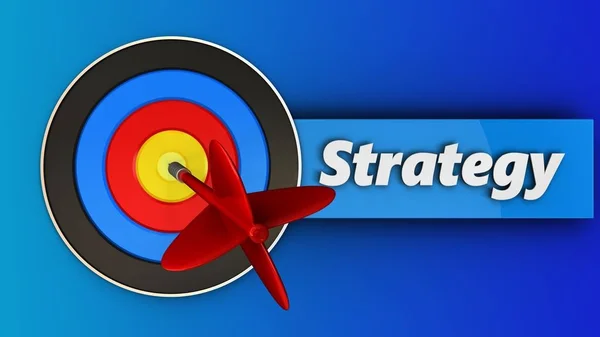 Illustration of target with strategy — Stock Photo, Image