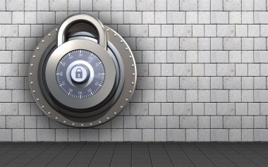  Beyaz taşlar arka plan üzerinde kilit