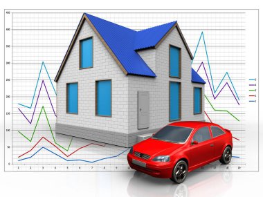 ev arka plan üzerinde gösterimi