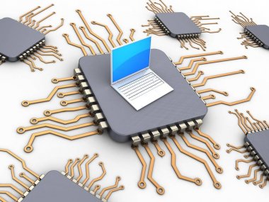 bilgisayar arka plan üzerinde gösterimi